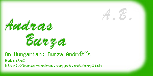 andras burza business card